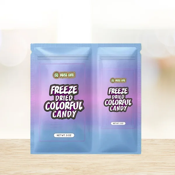 Dual Compartment Custom Mylar Bags  6.5 x 8  - (1/2 oz)